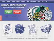 Tablet Screenshot of customstickermakers.com